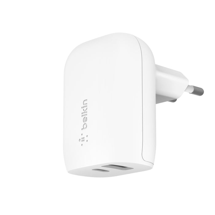 Cargador 37W 1x USB-C 1x USB-A Belkin blanco