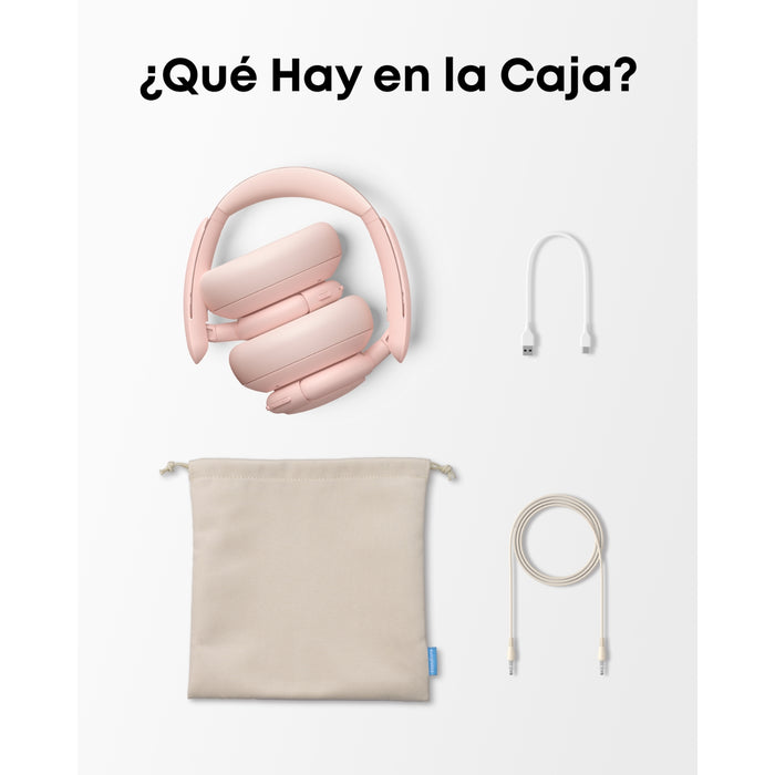 Audifono Over Ear con cancelacion de ruido Q30 Soundcore rosado