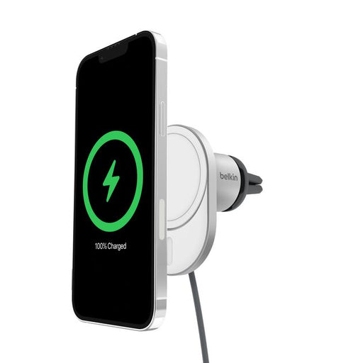 Belkin WIC008 cargador inalámbrico auto MagSafe Qi2 verde