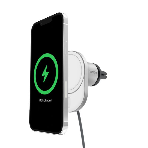 Belkin WIC008 cargador inalámbrico auto MagSafe Qi2 verde