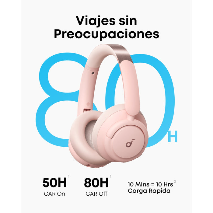 Audifono Over Ear con cancelacion de ruido Q30 Soundcore rosado