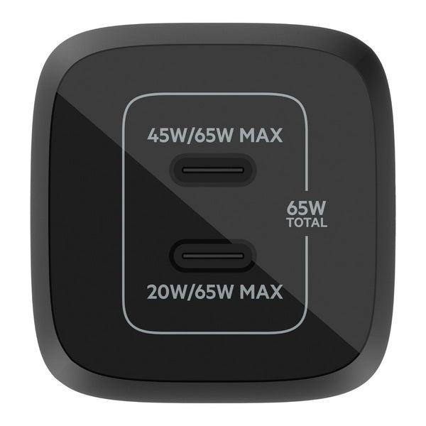 Cargador 65W Max 2x USB-C Belkin Negro