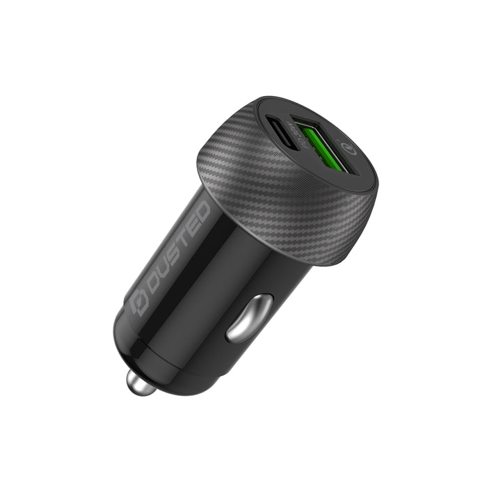 Cargador rápido de auto 30W 1xUSB-A 1xUSB-C Dusted