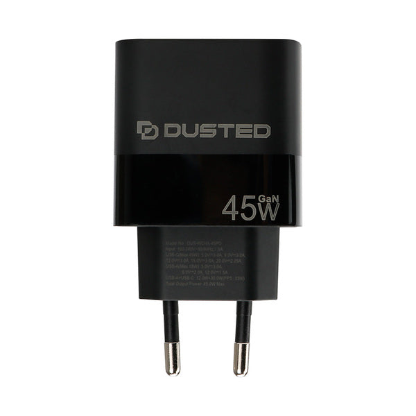 Cargador 45W 1x USB-A 1x USB-C con Cable 2-1 Dusted negro