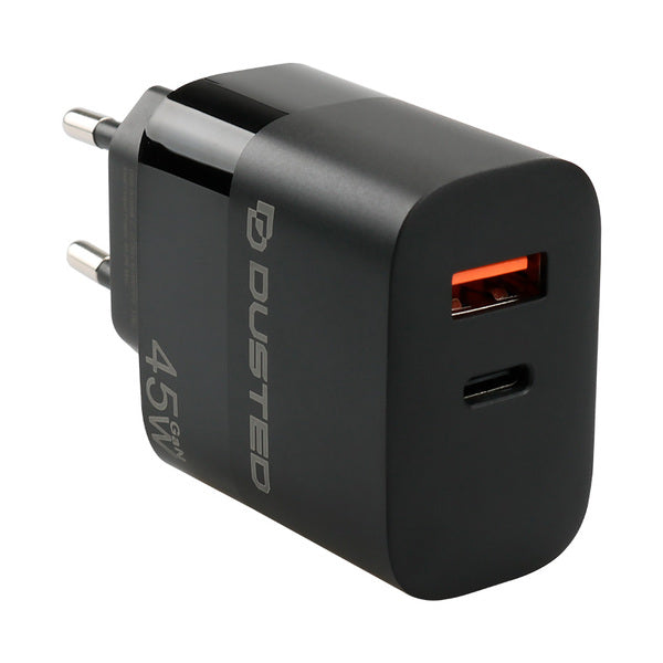 Cargador 45W 1x USB-A 1x USB-C con Cable 2-1 Dusted negro