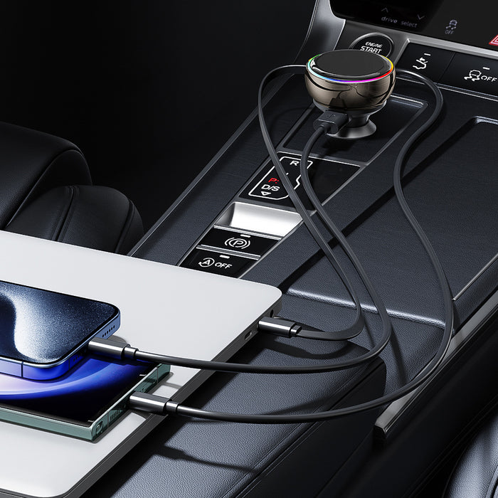 Cargador para auto USB-A / USB-C de 81 W con cable USB-C integrado Gmode