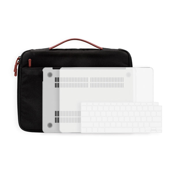 Bundle de protección para MacBook Air M1 sleeve, funda dura y carcasa de teclado Gmode negro