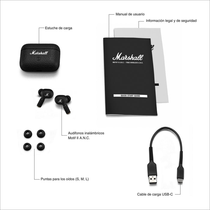 Audífonos In-Ear Bluetooth Marshall Motif II A.N.C.