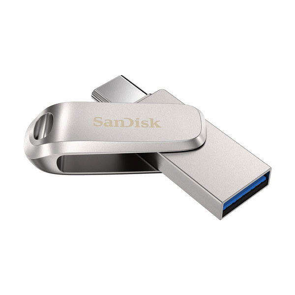 Pendrive USB-A / USB-C SanDisk Ultra Dual Drive Luxe de 128 GB - Plata