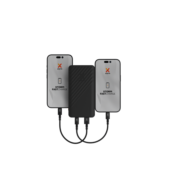 Batería 10.000 mAh 2xUSB-C 1xUSB-A 20W Go2 Series Xtorm negro medianoche
